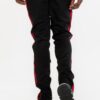 Diamond Tape Track Pants – Side Tape Detail in Black