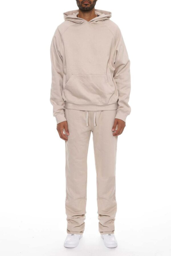 Men’s Stacked Flared Track Set – Fleece Hoodie & Zip Pockets