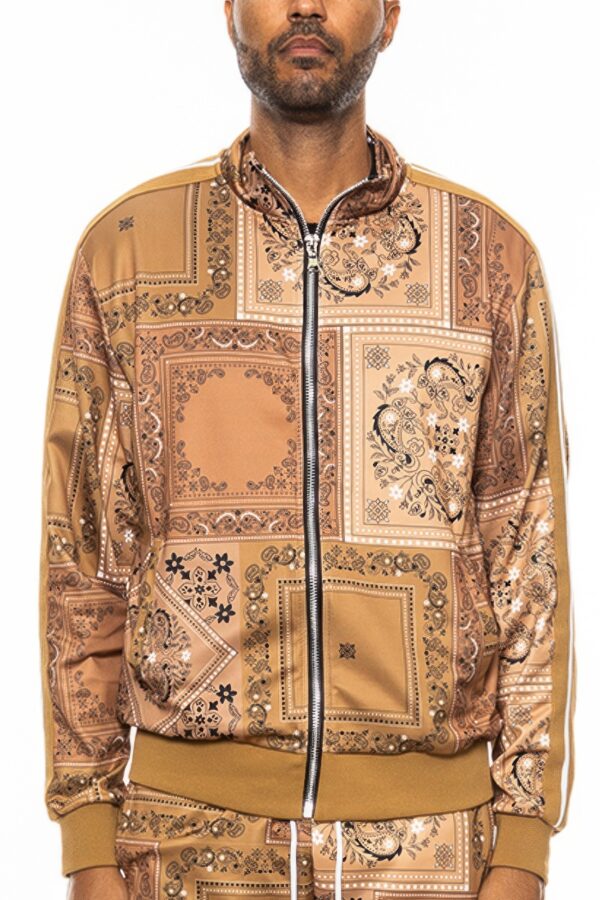 Men’s Paisley Full-Zip Track Jacket – Digital Print