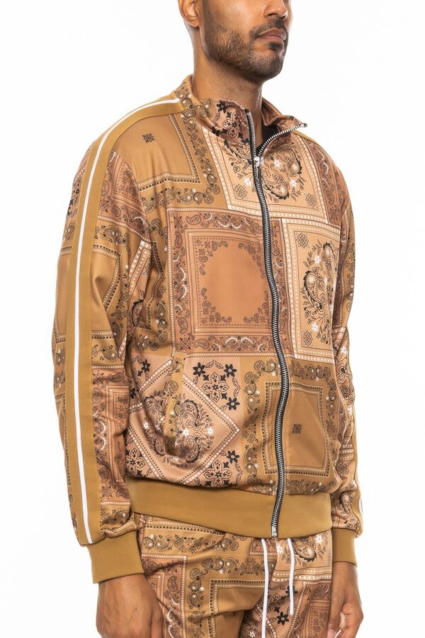 Men’s Paisley Full-Zip Track Jacket – Digital Print
