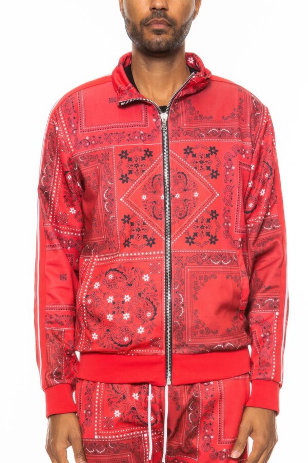 Men’s Paisley Full-Zip Track Jacket – Digital Print