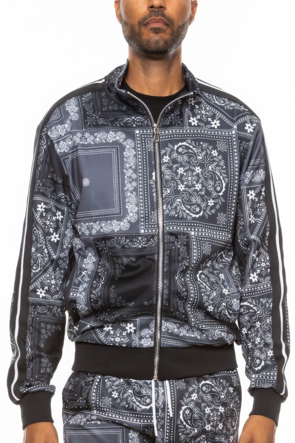 Men’s Paisley Full-Zip Track Jacket – Digital Print
