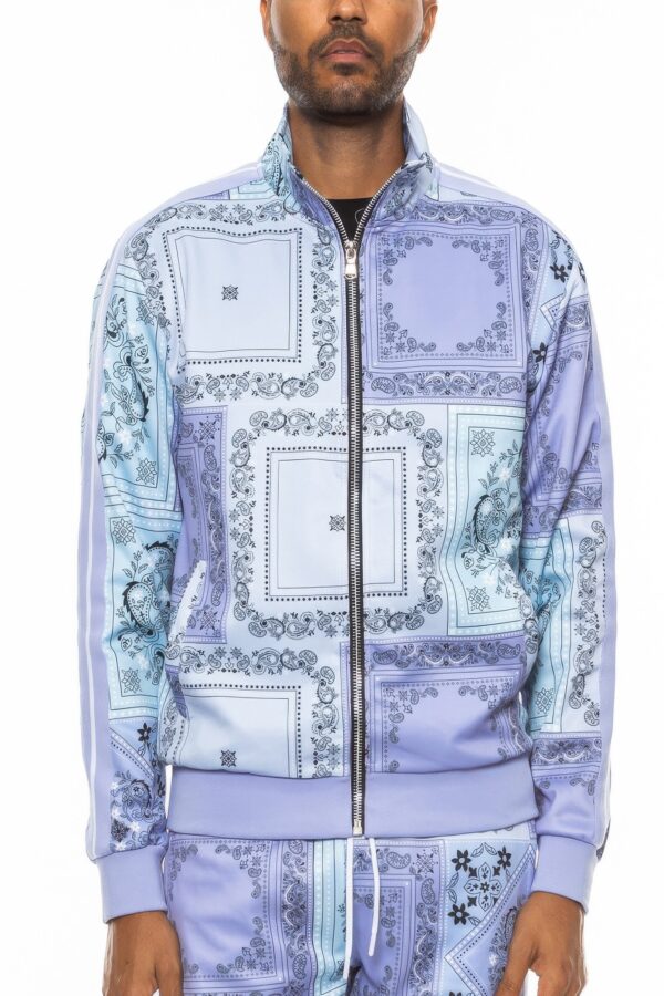 Men’s Paisley Full-Zip Track Jacket – Digital Print