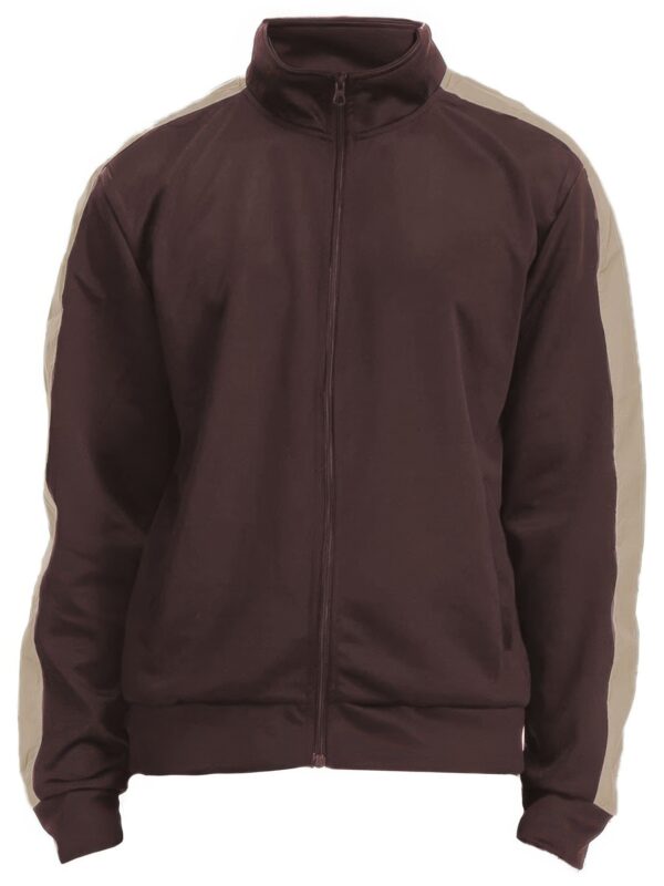 Slim Zip-Up Track Jacket with Side Stripe