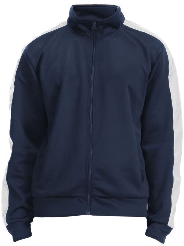 Slim Zip-Up Track Jacket with Side Stripe