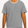 Elongated Striped Oversized Round-Neck T-Shirt