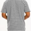 Elongated Striped Oversized Round-Neck T-Shirt