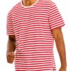Elongated Striped Oversized Round-Neck T-Shirt