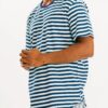 Elongated Striped Oversized Round-Neck T-Shirt