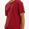 Elongated Striped Oversized Round-Neck T-Shirt