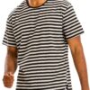 Elongated Striped Oversized Round-Neck T-Shirt