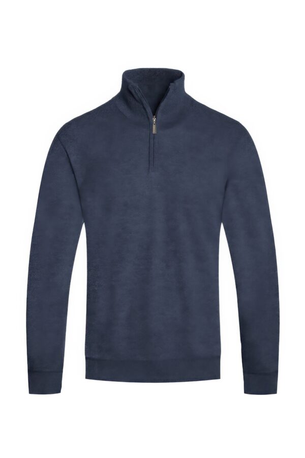 Men’s Knit Quarter-Zip Sweater with Pockets