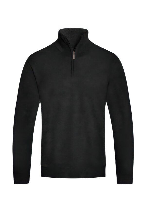 Men’s Knit Quarter-Zip Sweater with Pockets
