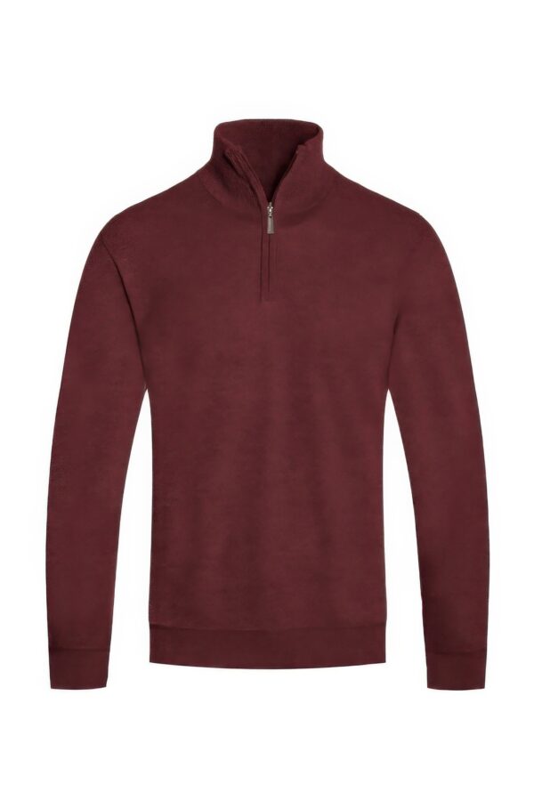 Men’s Knit Quarter-Zip Sweater with Pockets