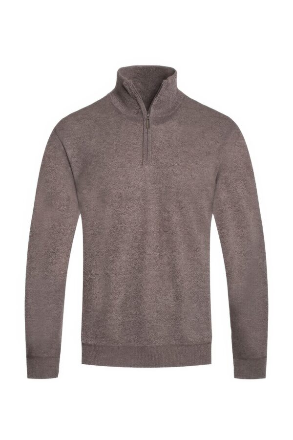 Men’s Knit Quarter-Zip Sweater with Pockets