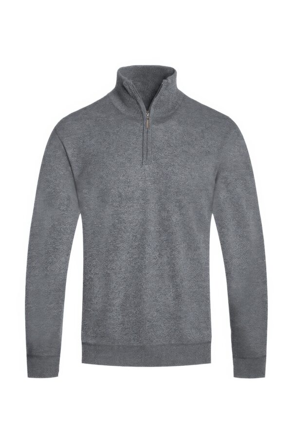 Men’s Knit Quarter-Zip Sweater with Pockets