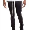 Leather Tape Track Pants – Slim Fit Men’s Joggers