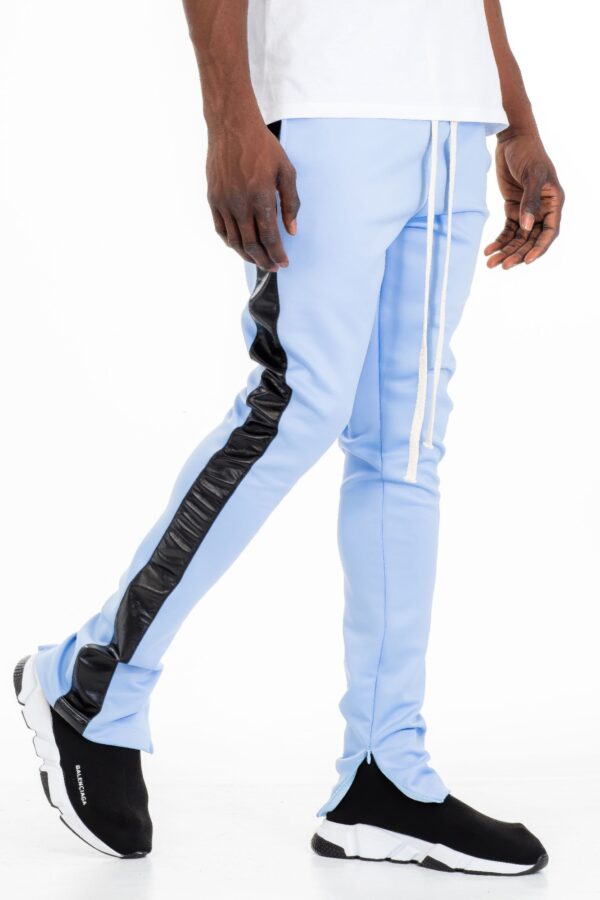 Leather Tape Track Pants – Slim Fit Men’s Joggers