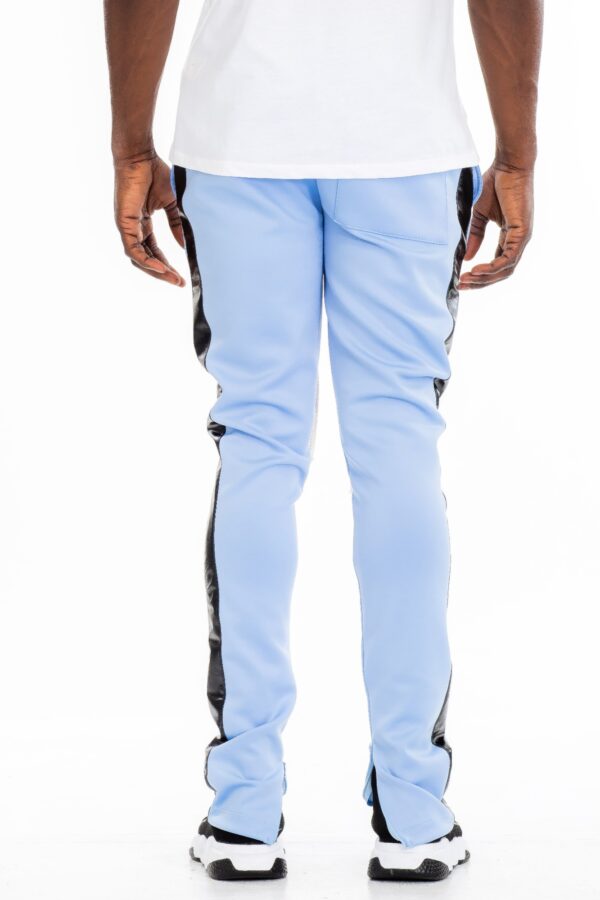 Leather Tape Track Pants – Slim Fit Men’s Joggers