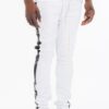 Leather Tape Track Pants – Slim Fit Men’s Joggers