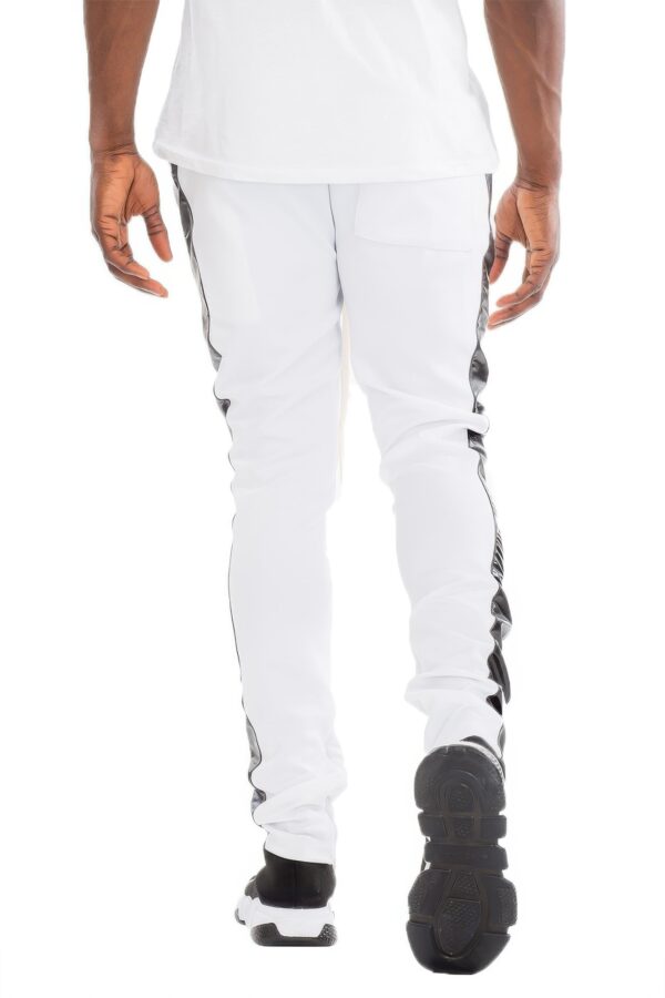 Leather Tape Track Pants – Slim Fit Men’s Joggers