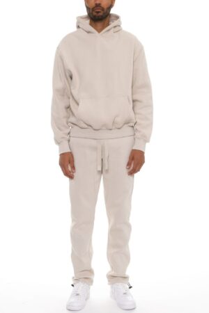 Unisex Cotton-Blend Oversized Hoodie Set – Clean No-Drawstring Look