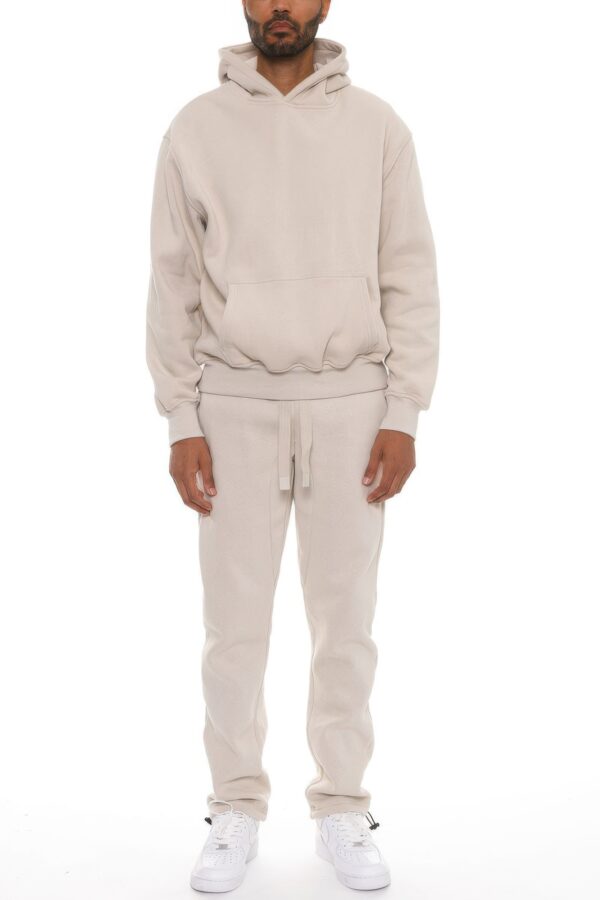 Unisex Cotton-Blend Oversized Hoodie Set – Clean No-Drawstring Look