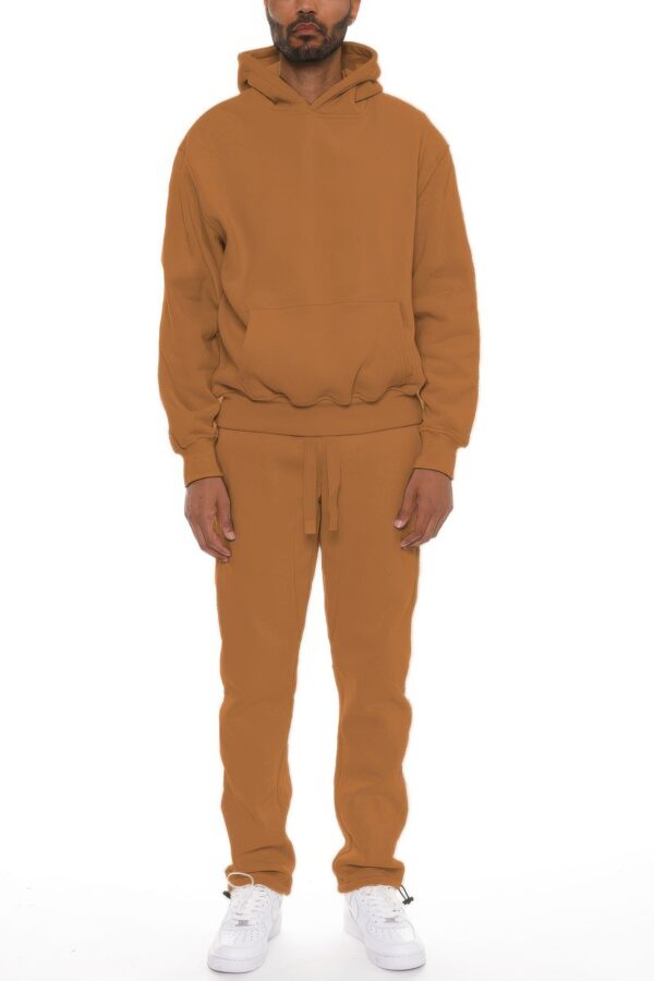Unisex Cotton-Blend Oversized Hoodie Set – Clean No-Drawstring Look