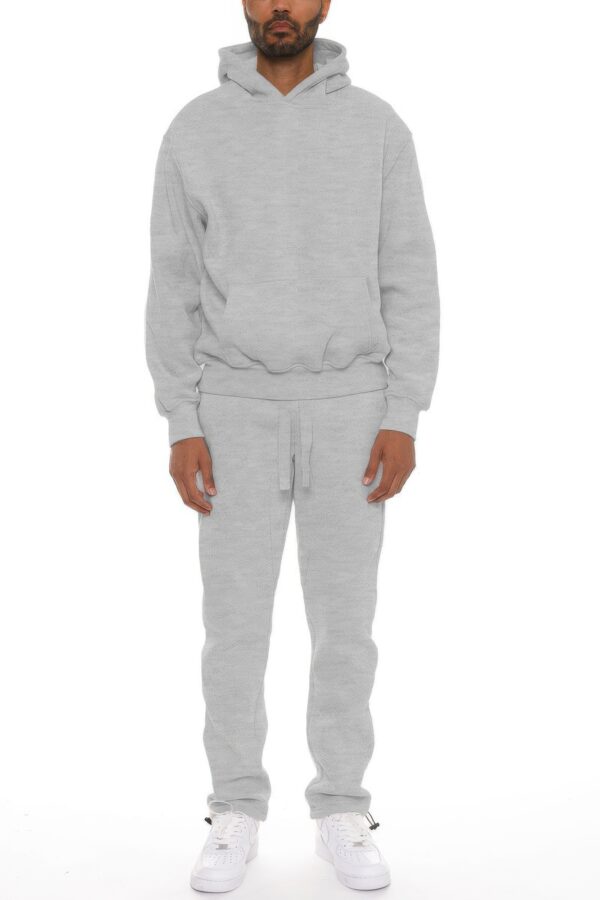 Unisex Cotton-Blend Oversized Hoodie Set – Clean No-Drawstring Look