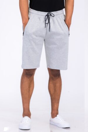 Cotton-Blend Lounge Sweat Shorts with Zipper Pockets