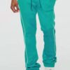 Men’s Stacked Flare Track Pants with White Side Piping