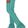 Men’s Stacked Flare Track Pants with White Side Piping
