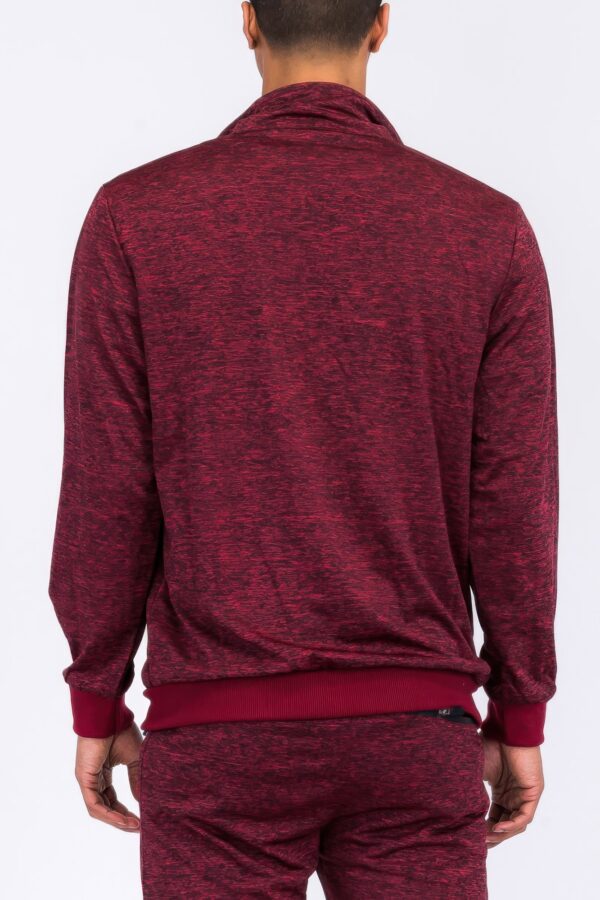 Marbled Track Jacket – Stand Collar Men’s Athletic Jacket