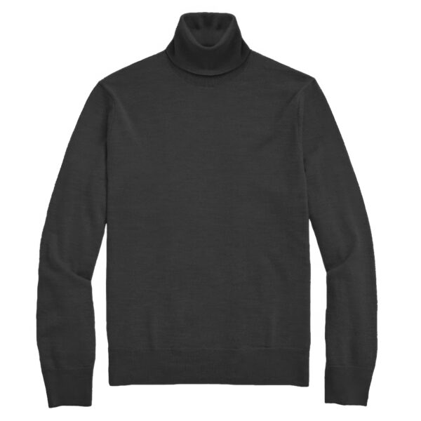 Men’s Solid Turtleneck Sweater – Classic Knit Collar