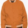 Men’s Polyester Bomber Jacket with Striped Collar