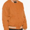 Men’s Polyester Bomber Jacket with Striped Collar