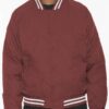 Men’s Polyester Bomber Jacket with Striped Collar