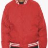 Men’s Polyester Bomber Jacket with Striped Collar