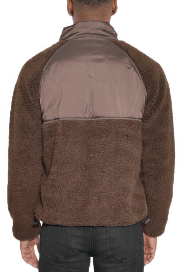 Full Zip Sherpa Fleece Jacket – Zipper Chest Pocket