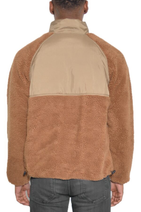 Full Zip Sherpa Fleece Jacket – Zipper Chest Pocket