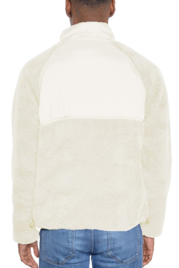 Full Zip Sherpa Fleece Jacket – Zipper Chest Pocket