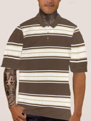 Old School Striped Pique Polo Shirt – Men’s Classic Stripe