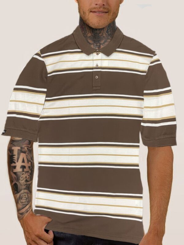 Old School Striped Pique Polo Shirt – Men’s Classic Stripe