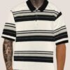 Old School Striped Pique Polo Shirt – Men’s Two-Tone
