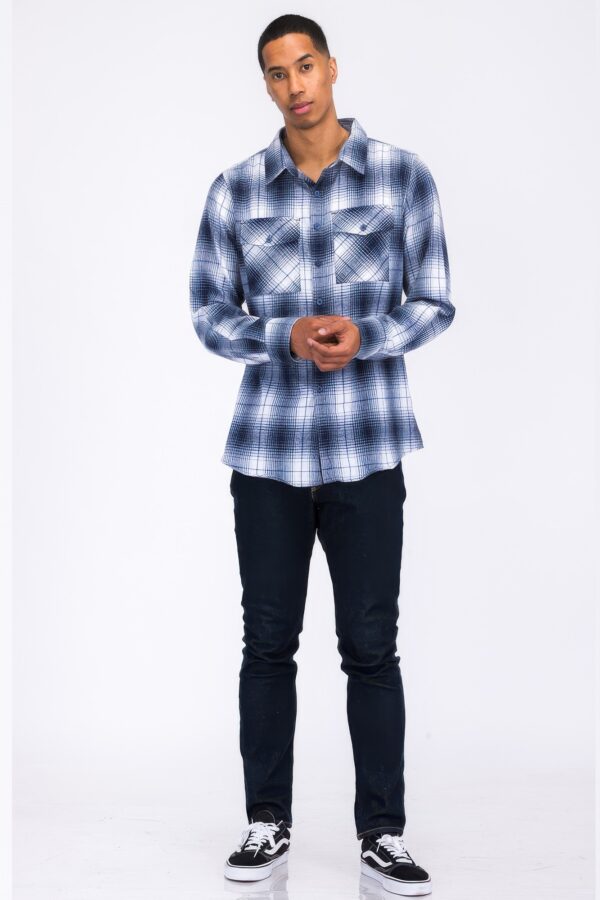 Plaid Flannel Shirt – Regular Fit with Chest Pockets