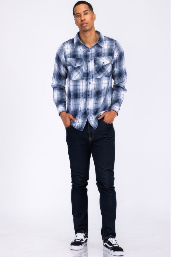 Plaid Flannel Shirt – Regular Fit with Chest Pockets