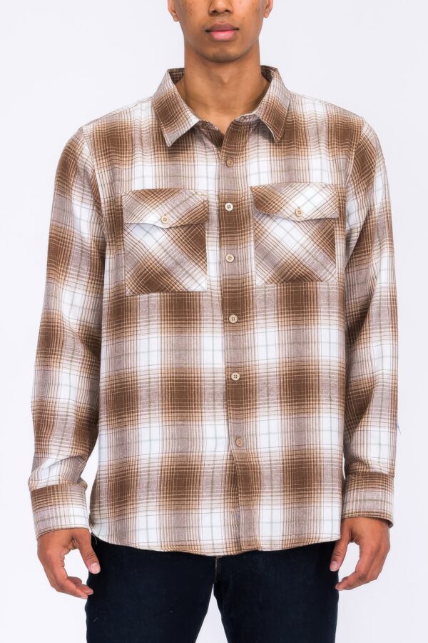 Plaid Flannel Shirt – Regular Fit with Chest Pockets