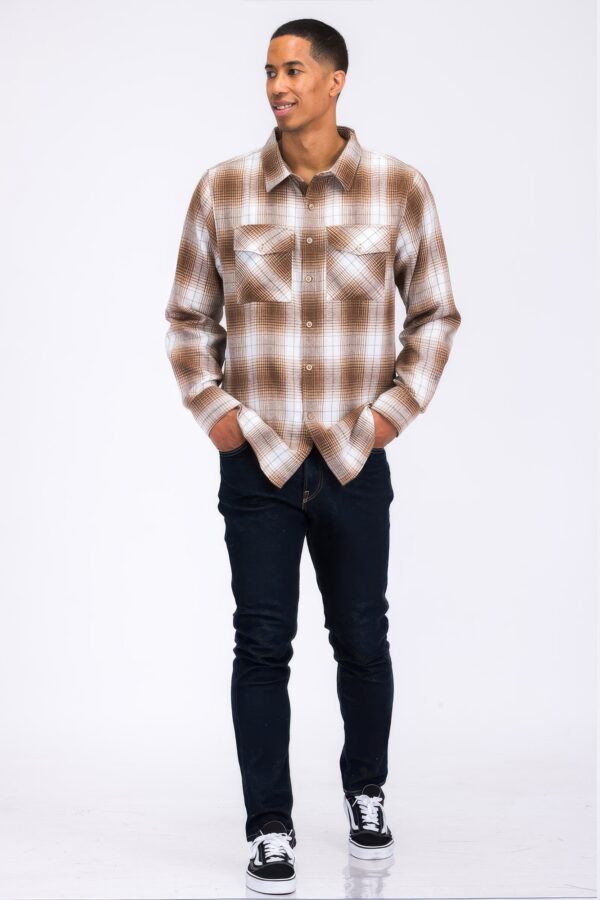 Plaid Flannel Shirt – Regular Fit with Chest Pockets