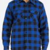 Men’s Quilted Padded Flannel Shirt-Jacket – Angled Pockets