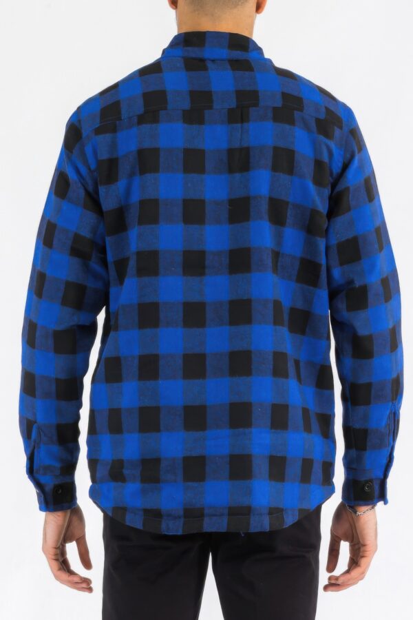 Men’s Quilted Padded Flannel Shirt-Jacket – Angled Pockets